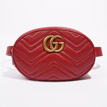 Gucci Womens Marmont Belt Bag Red Leather