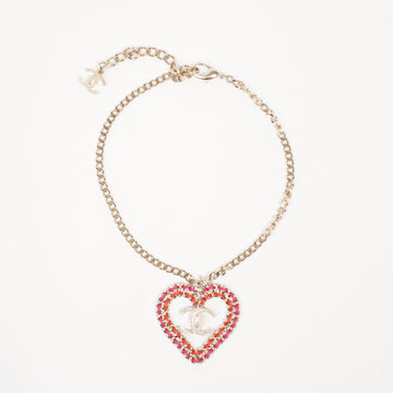 Chanel Womens CC Heart Necklace