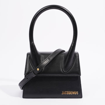 Jacquemus Womens Le Chiquito Moyen Black Leather