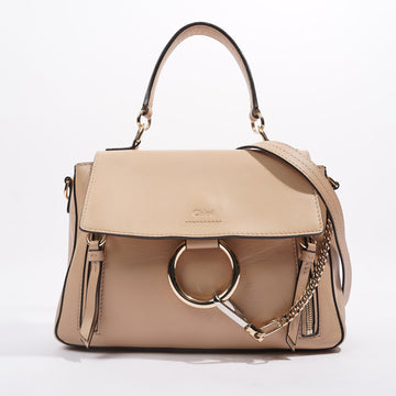 Chloe Womens Faye Day Bag Cream Leather Medium