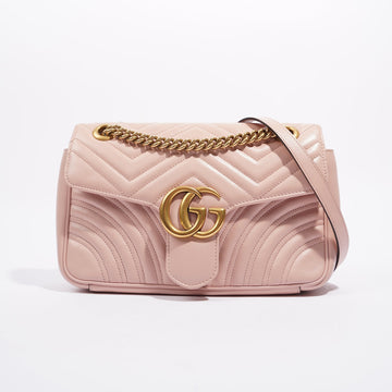 Gucci Womens Marmont Flap Dusty Pink Small