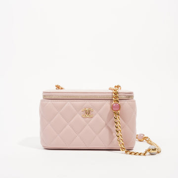 Chanel Womens Vanity Case With Jewel Chain