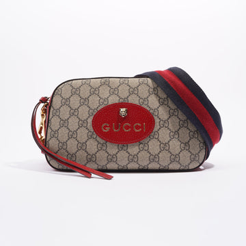 Gucci Womens Neo Vintage GG Messenger Bag Supreme Red