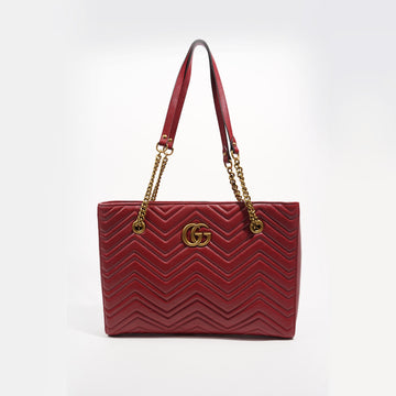 Gucci Womens Marmont Tote Red Medium