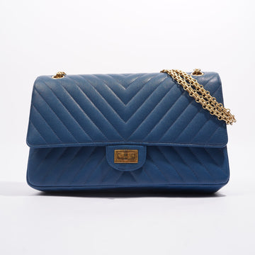 Chanel Womens Lambskin Reissue 2.55 Blue Leather