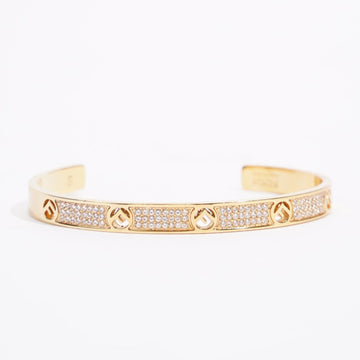 Fendi Womens F Bracelet Golden Finish Brass Small