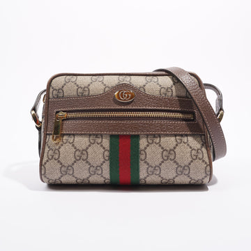 Gucci Womens Ophidia GG Mini Bag Supreme / Brown