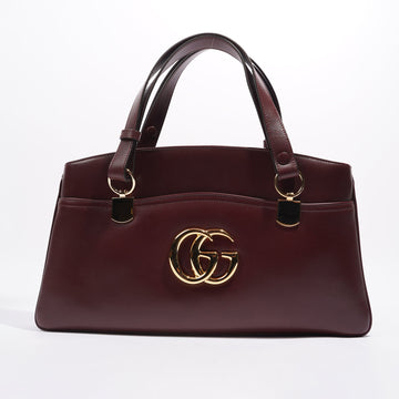 Gucci Womens Arli Shoulder Bag Red Leather Large