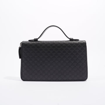 Gucci Mens Microssima Zipper Wallet Black