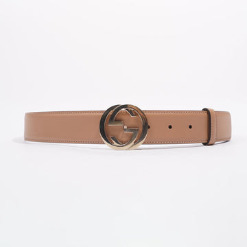 Gucci Womens Interlocking G Belt Nude Leather 90cm