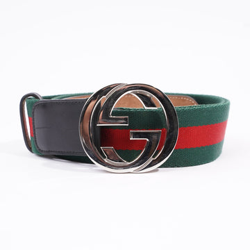 Gucci Mens Interlocking Belt Green / Red 95cm - 38