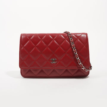 Chanel Womens Wallet On Chain Burgundy