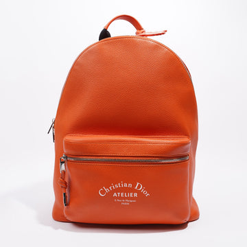 Christian Dior Atelier Backpack Orange Leather