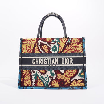 Christian Dior Womens Book Tote Blue / Multi Medium