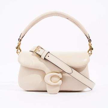 Coach Womens Pillow Tabby 18 Cream Leather Mini