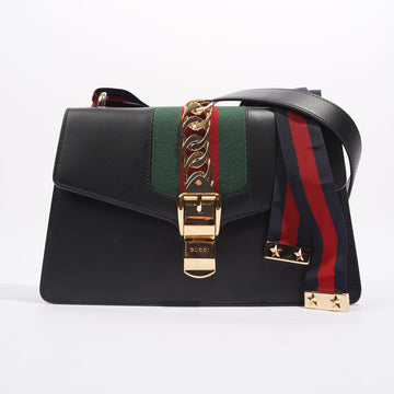 Gucci Womens Sylvie Black / Green / Red Medium