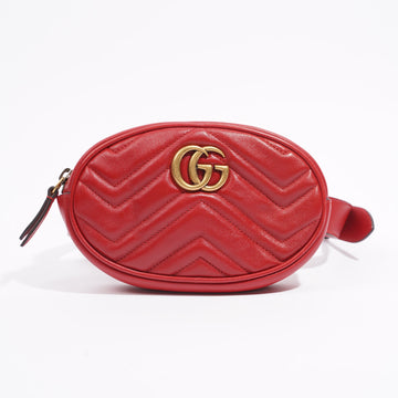 Gucci Womens Marmont Belt Bag Red / Gold 85cm / 34