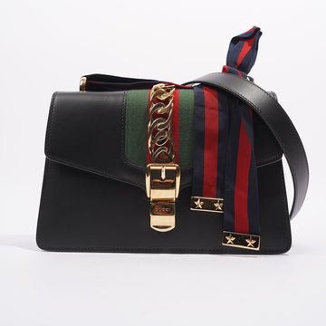 Gucci Womens Sylvie Black / Green / Red Medium