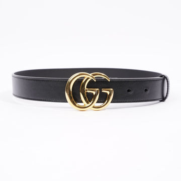 Gucci Womens GG Marmont Belt Black Leather 70cm