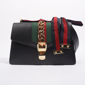 Gucci Womens Sylvie Black / Green / Red Medium