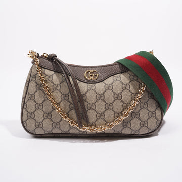 Gucci Womens Ophidia Bag Monogram / Brown Small