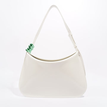 Bottega Veneta Womens Shoulder Bag White Leather