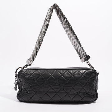 Chanel Womens Lambskin Quilted Leather Shoulder Bag Black