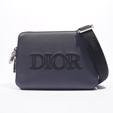 Christian Dior Messenger Pouch Navy Leather