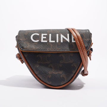 Celine Womens Mini Triangle Monogram / Brown