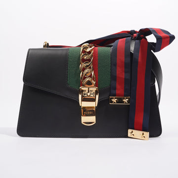 Gucci Womens Sylvie Black / Green / Red Medium