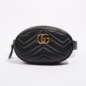 Gucci Womens Marmont Belt Bag Black / Gold 85