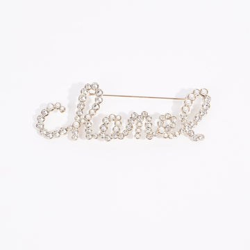 Chanel Womens Chanel Sign Brooch Champagne Finish Base Metal 2020