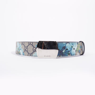 Gucci Womens GG Bloom Belt Beige / Blue 75cm / 30