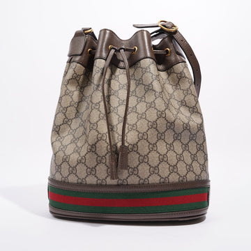Gucci Womens Ophidia GG Bucket Bag Supreme Large