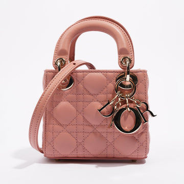 Christian Dior Womens Lady Dior Pink Micro