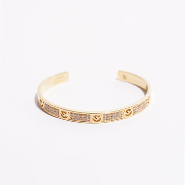 Fendi Womens F Is Fendi Bracelet Gold Crystal S