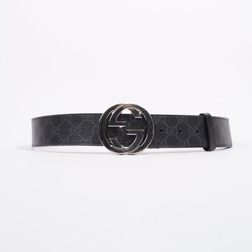 Gucci Mens Interlocking Belt Black / Silver 100cm -40