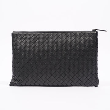 Bottega Veneta Mens Intrecciato Pouch Black