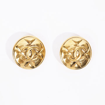 Chanel Womens Vintage Gripoux Earrings Gold