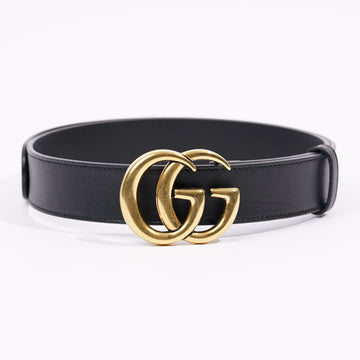 Gucci Womens Marmont Belt Black / Gold 75-30