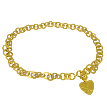 CHANEL Heart Chain Belt Gold 95P 121309