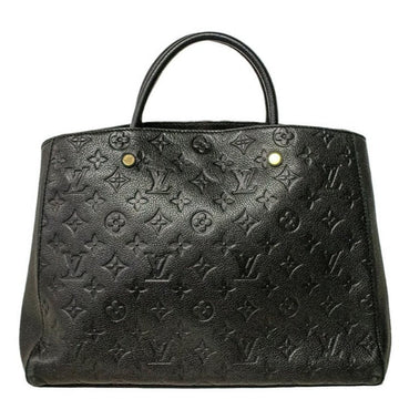 LOUIS VUITTON Montaigne Black Leather Handbag
