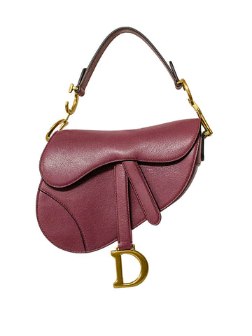 Small Burgundy Saddle Handbag