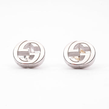 Gucci Interlocking GG Earrings Silver Silver Sterling