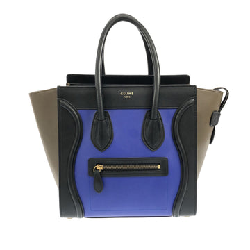 CELINE Micro Tricolor Luggage Tote Handbag