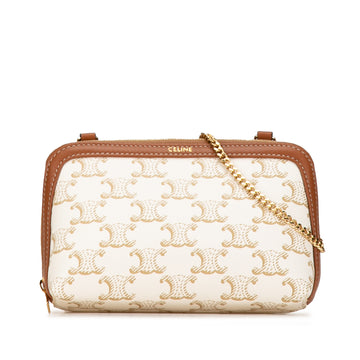 CELINE Triomphe Clutch On Chain Crossbody Bag