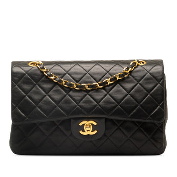 CHANEL Medium Classic Lambskin Double Flap Shoulder Bag