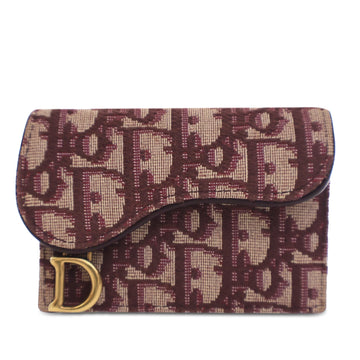 DIOR Oblique Canvas Saddle Card Holder