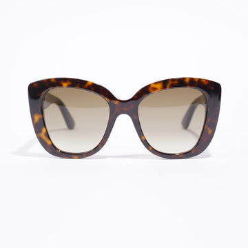 Gucci Cat Eye Sunglasses Brown Acetate 52mm 20mm