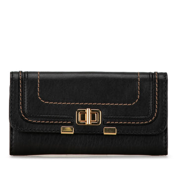 Chloe Leather Marcie Lock Long Wallet Long Wallets